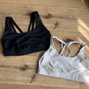 Lululemon Energy Sports Bra size 6 bundle Black and White